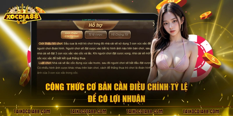 Công thức cơ bản cần điều chỉnh tỷ lệ để có lợi nhuận